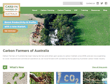 Tablet Screenshot of carbonfarmersofaustralia.com.au